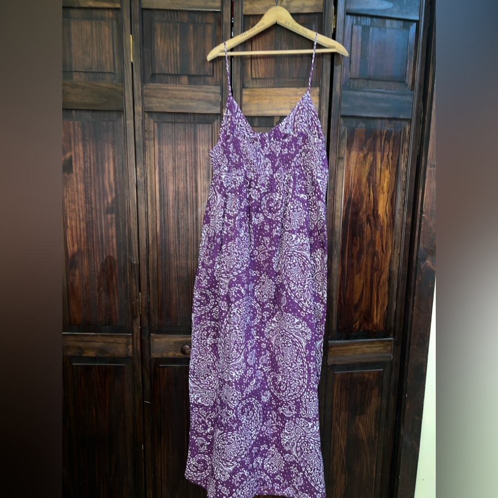 Merona Purple and‎ White Patterned Dress XXL